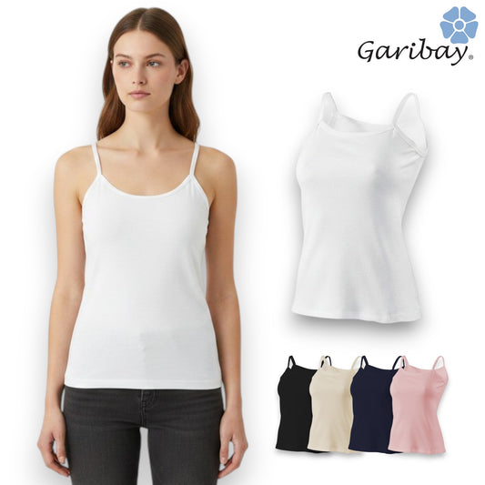 Camiseta de algodón tirante delgado dama Garibay