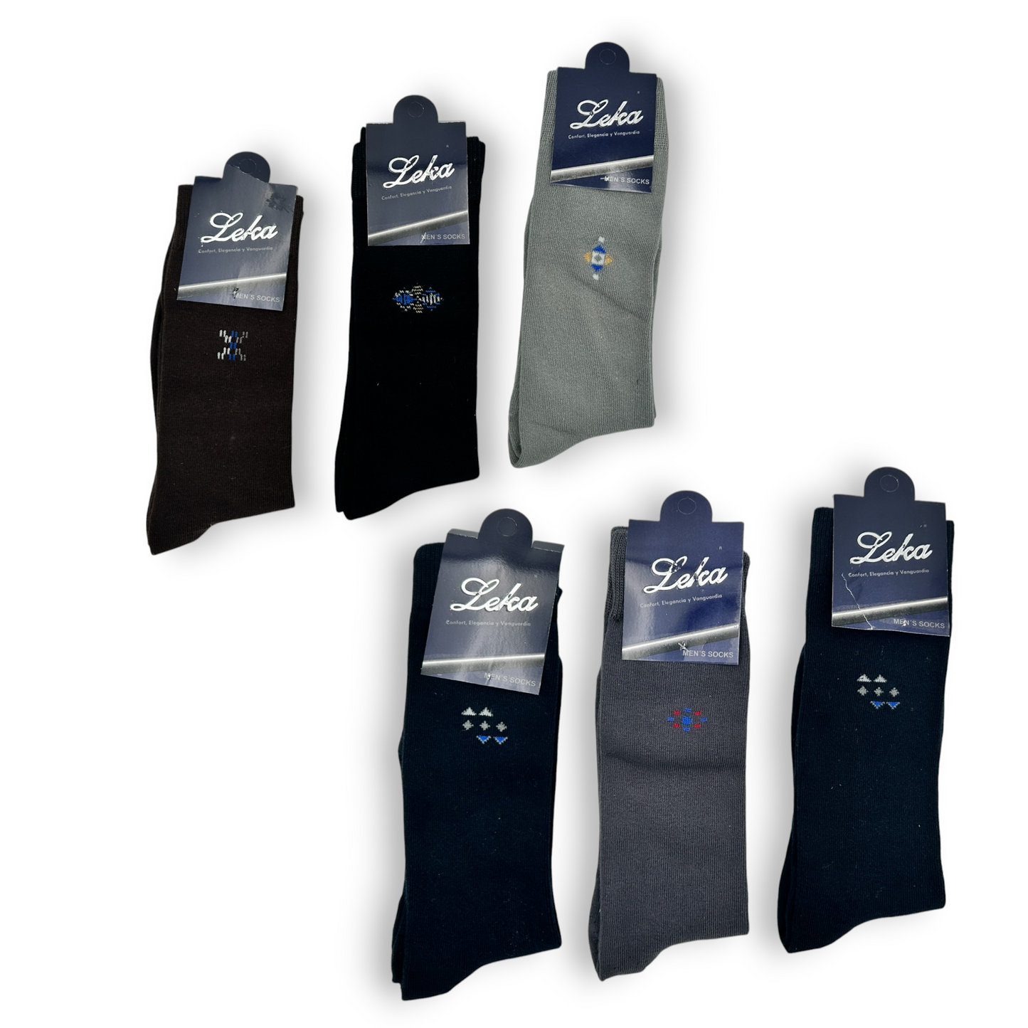 Calcetines de algodon fantasia leka caballero paquete de 6