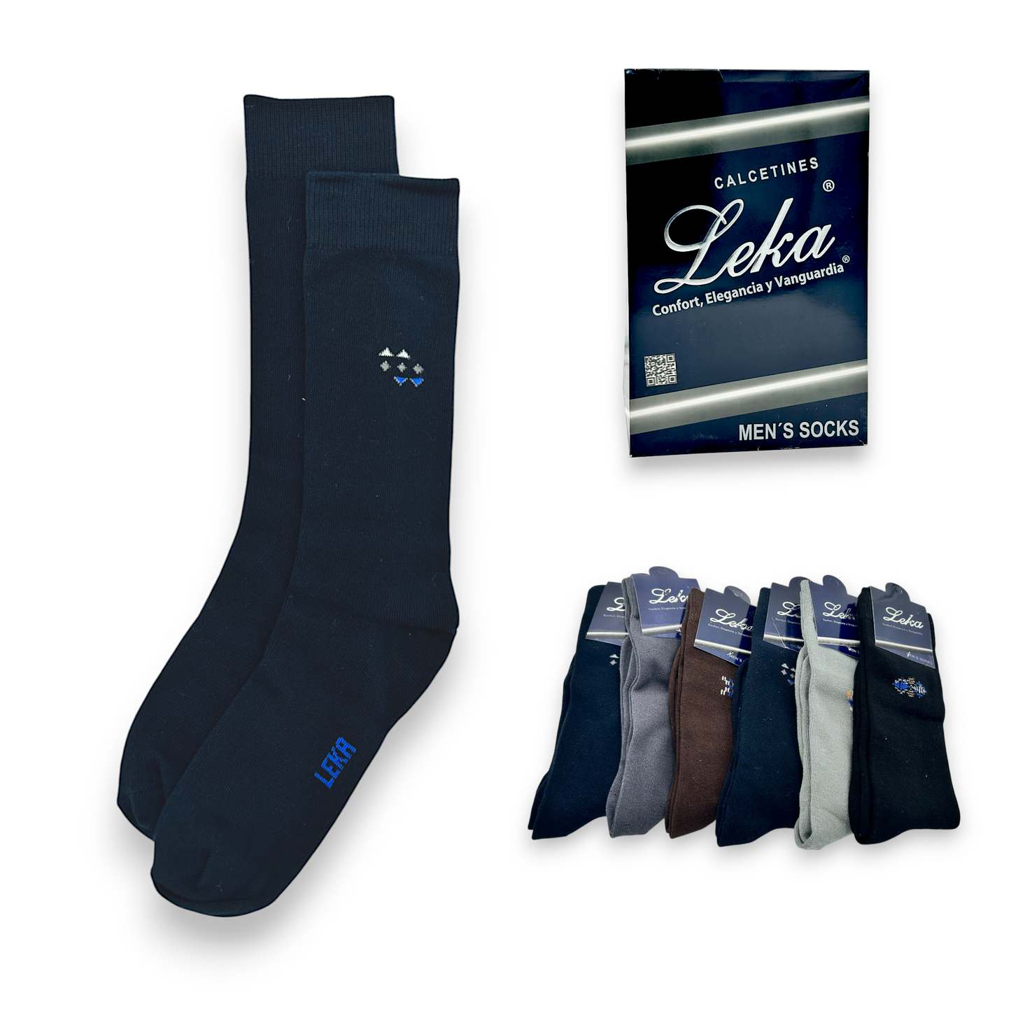 Calcetines de algodon fantasia leka caballero paquete de 6