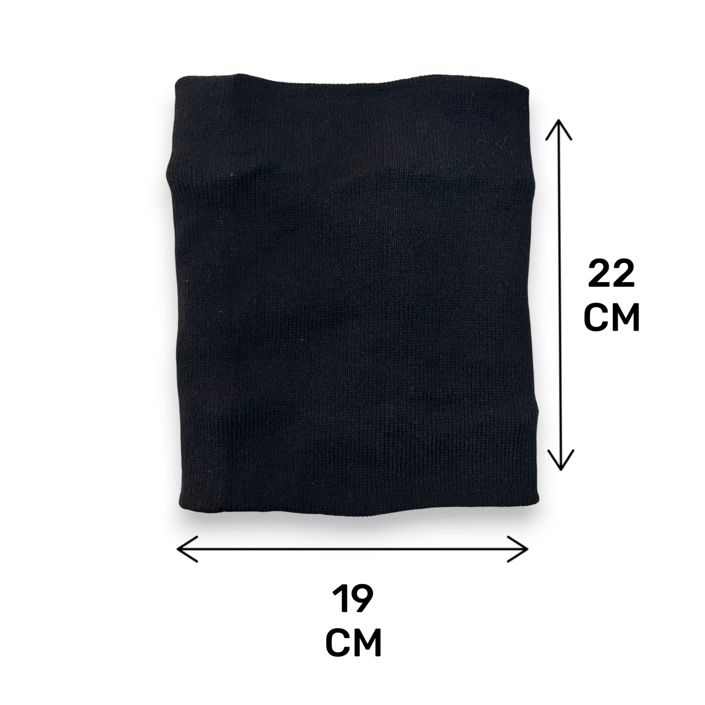 Buff o cuellera térmico negro de acrilán con felpa unitalla