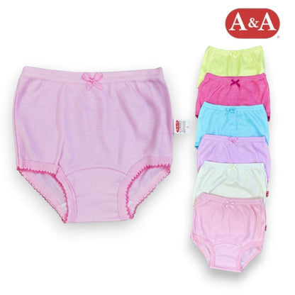 Pantaleta inter de color surtida infantil niña AYA paquete de 6