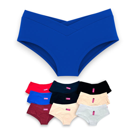 Boxer corto de algodón liso thalia surtido dama D&R paquete de 6