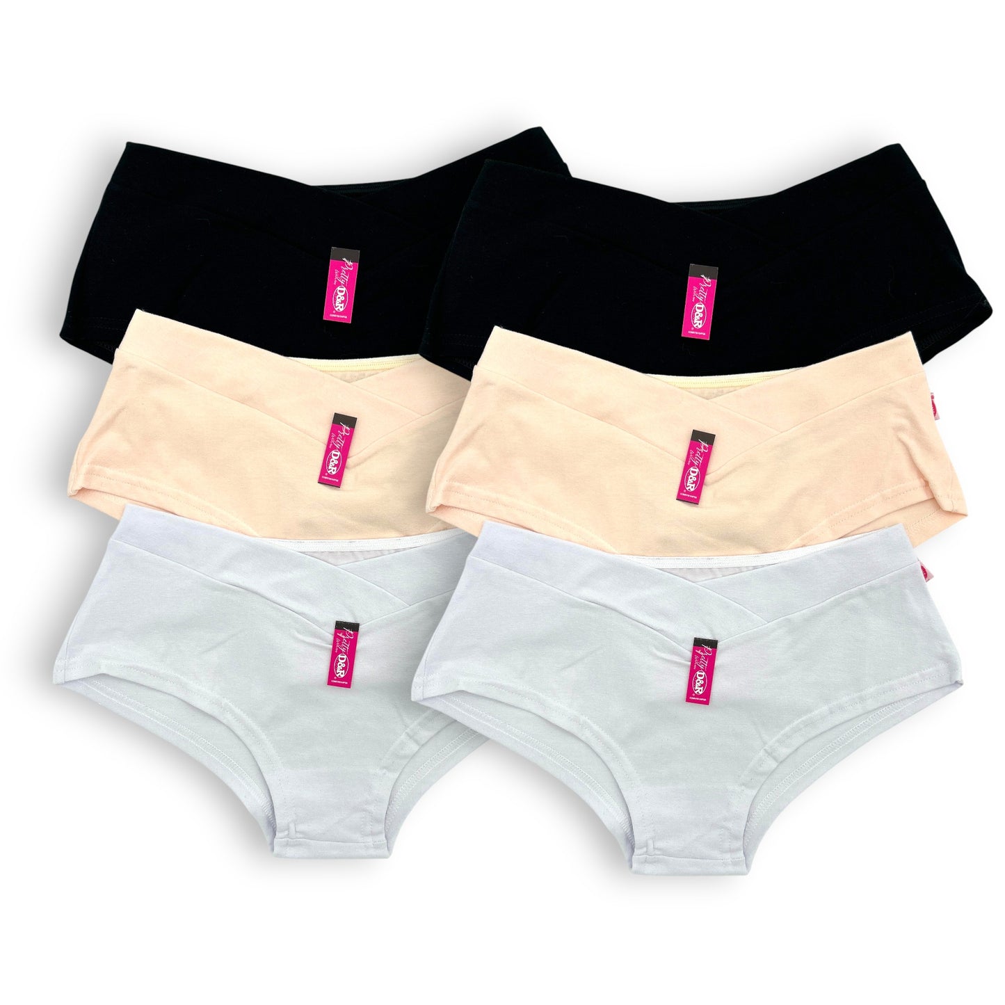 Boxer corto de algodón liso thalia surtido dama D&R paquete de 6