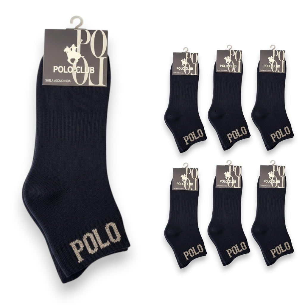 Tin pile deportivo suela acolchonada unitalla caballero Polo paquete de 6