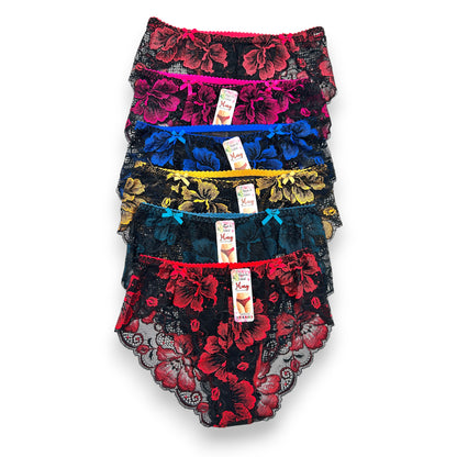 Bikini de encaje surtido unitalla dama #B13 Mary Paquete de 6