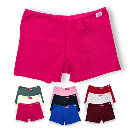 Boxer largo de algodón liso surtido juvenil D&R paquete de 6