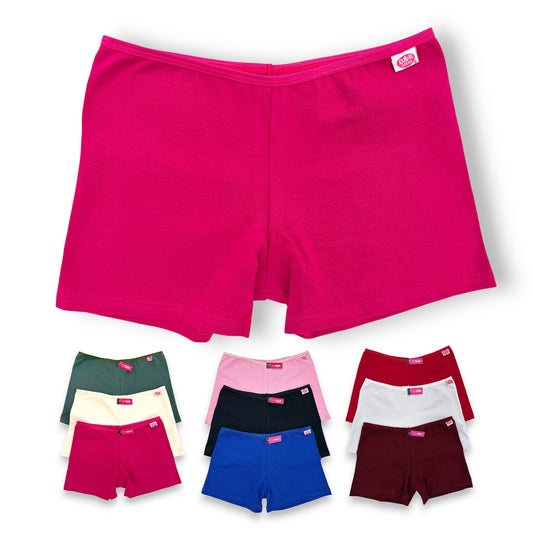 Boxer largo de algodón liso surtido juvenil D&R paquete de 6