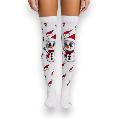 Calceta medieta navideña de Muñeco de nieve unitalla Koos