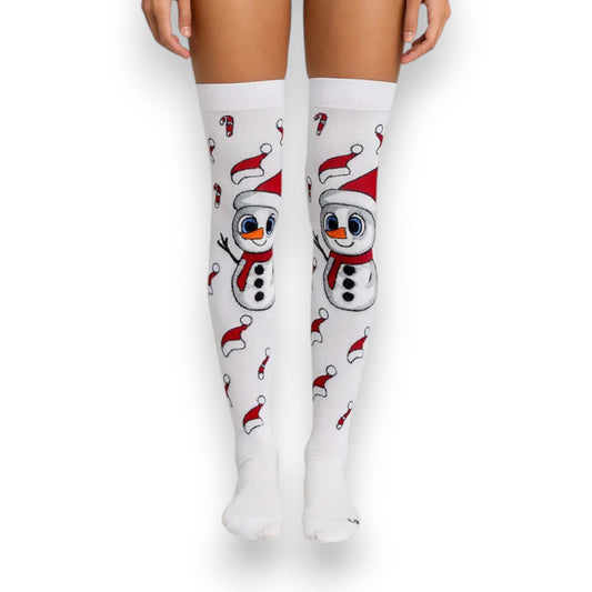 Calceta medieta navideña de Muñeco de nieve unitalla Koos