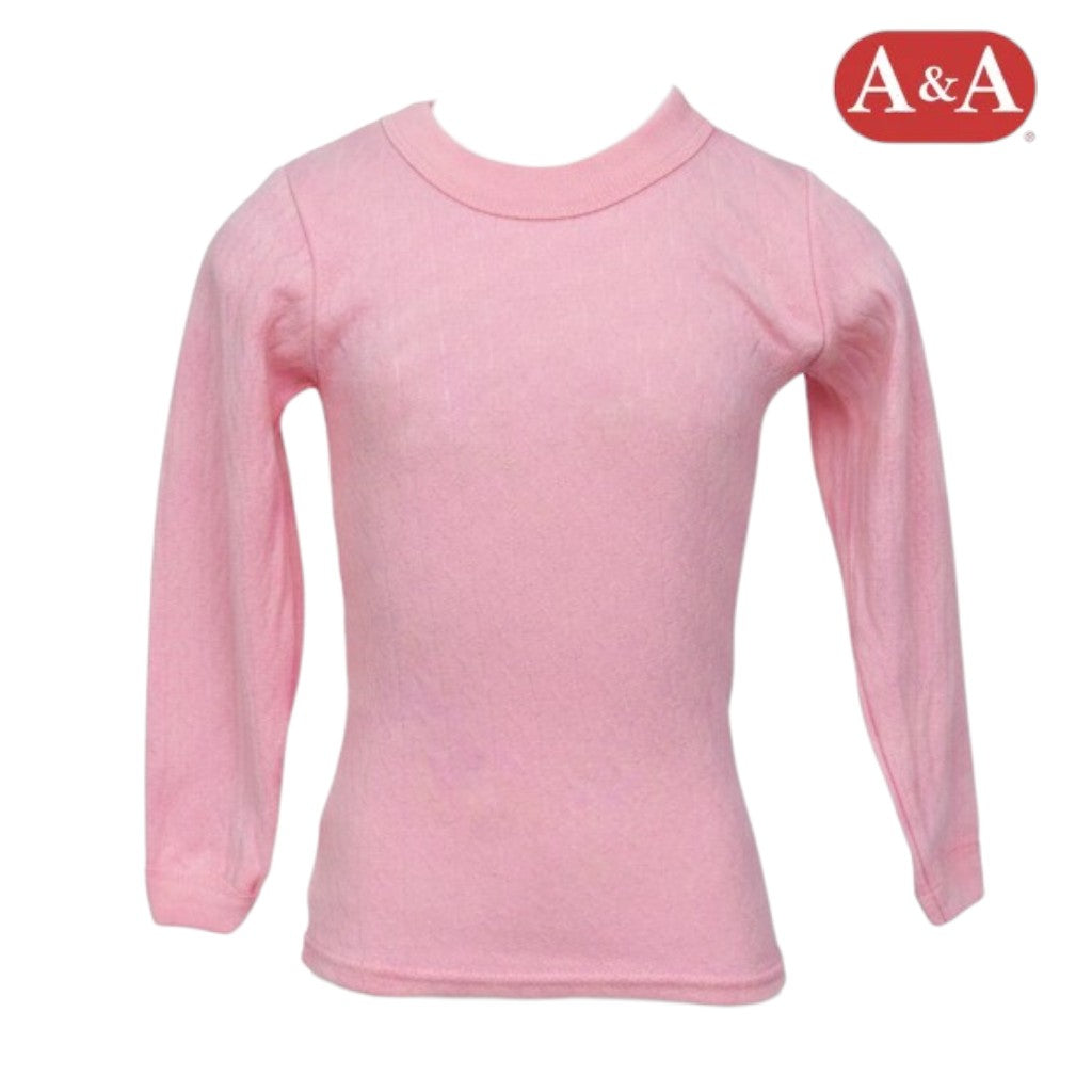 Playera rombos cuello redondo manga larga de color surtida unisex infantil AYA paquete de 6
