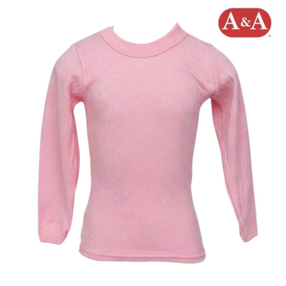 Playera rombos cuello redondo manga larga de color surtida unisex infantil AYA paquete de 6