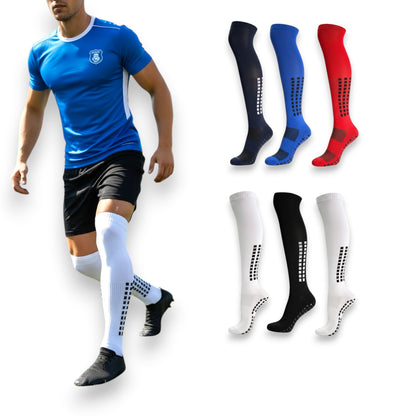 Calceta larga con antiderrapante para deportes unitalla unisex paquete de 6