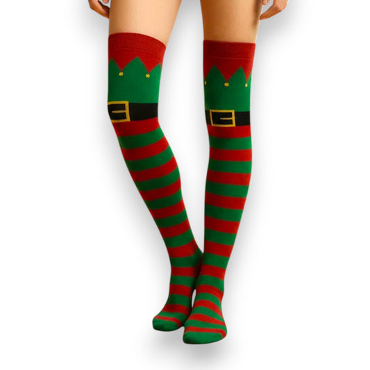 Calceta medieta navideña de duende unitalla Koos