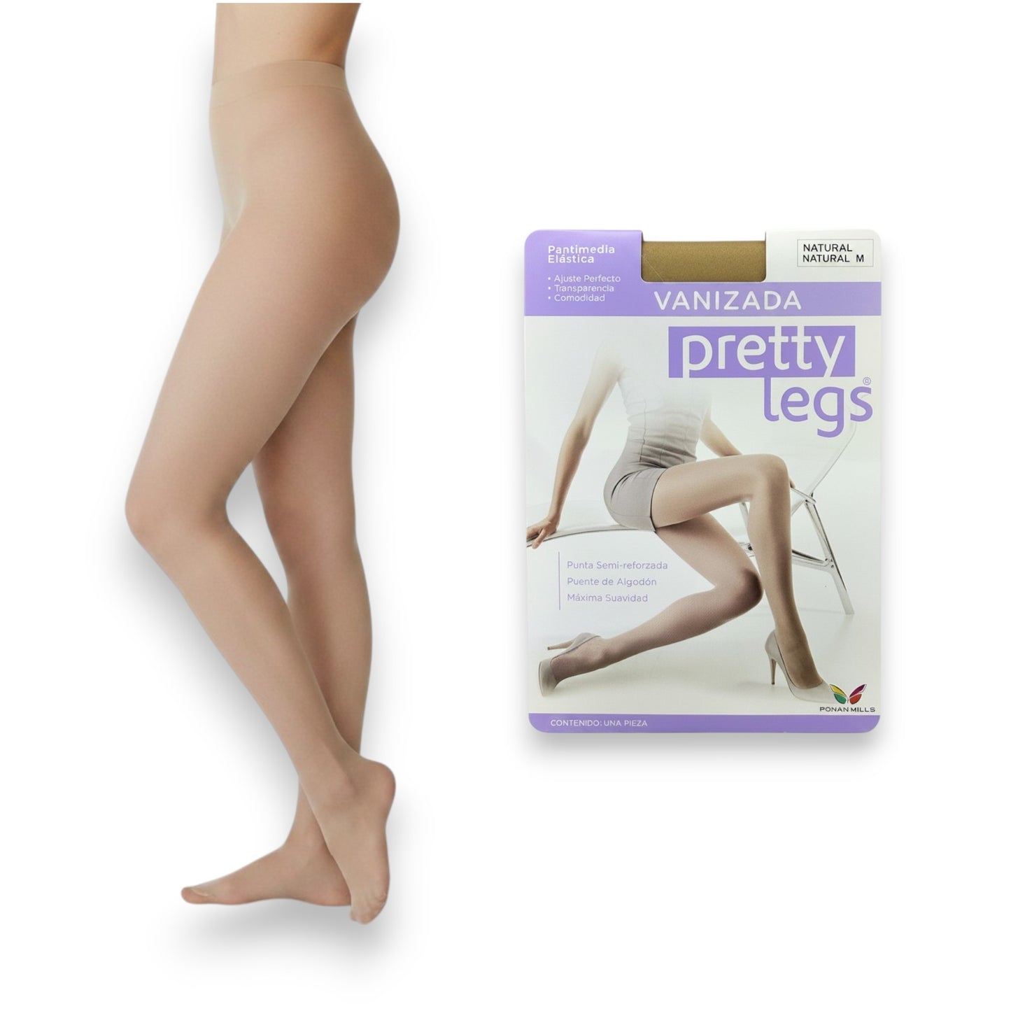 Pantimedia vanizada soporte Denier 20 #5505 dama Pretty Legs