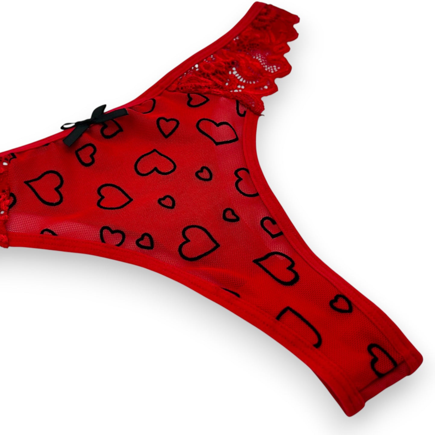 Tanga estampada con encaje surtida unitalla dama #T42 Mary Paquete de 6