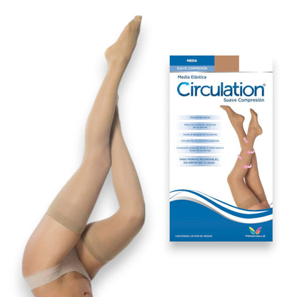 Media elástica suave compresión dama Circulation