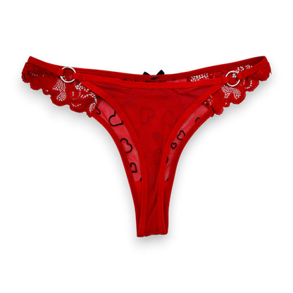 Tanga estampada con encaje surtida unitalla dama #T42 Mary Paquete de 6