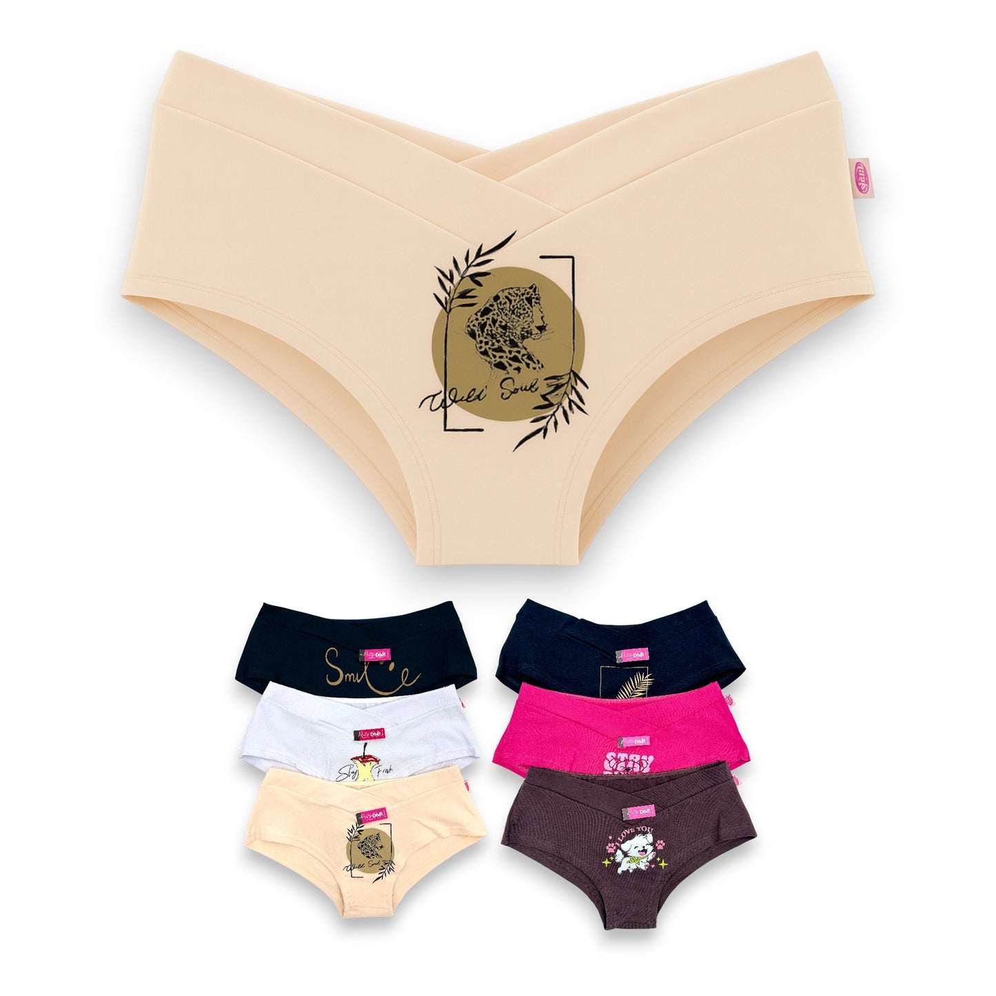 Boxer corto de algodón estampado thalia surtido dama D&R paquete de 6