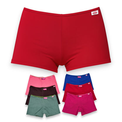 Boxer largo de algodón liso surtido dama D&R paquete de 6