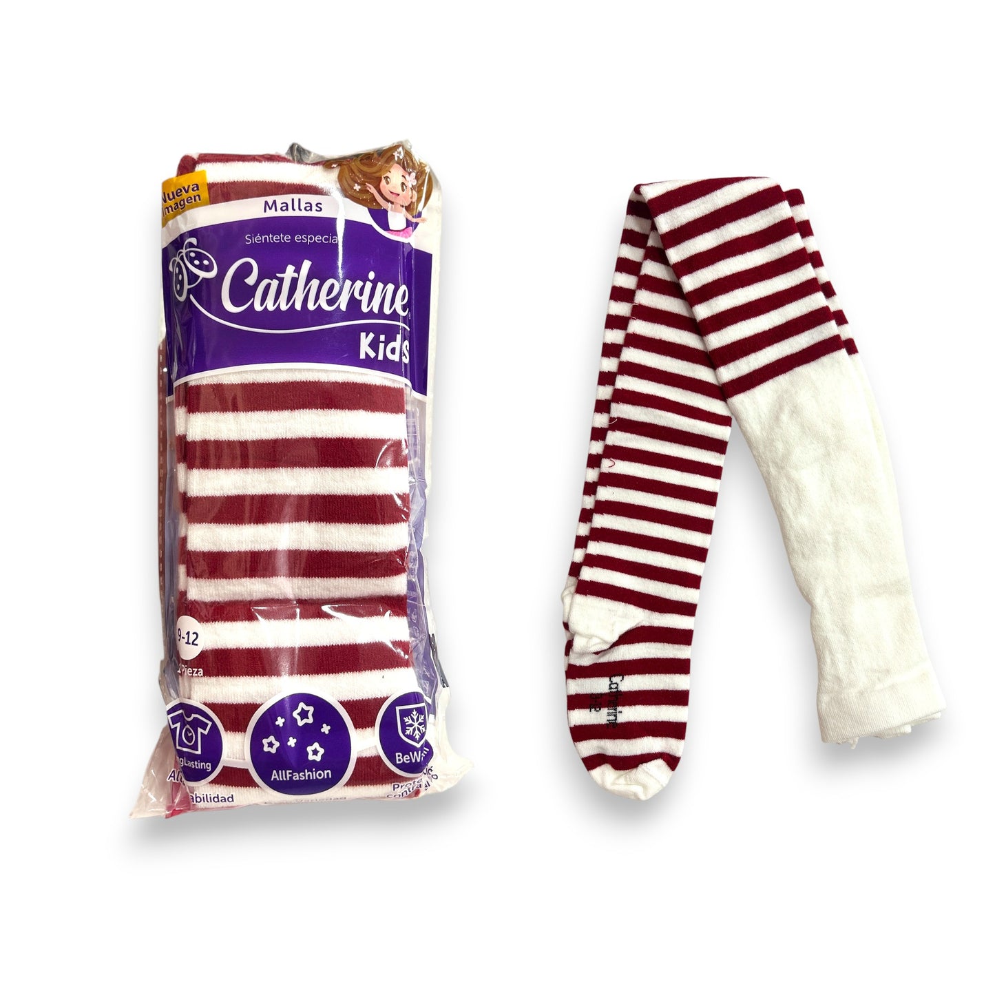 Malla navideña rayada de acrilán gruesa infantil Catherine