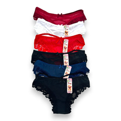 Bikini con encaje surtido unitalla dama #B29 Mary Paquete de 6