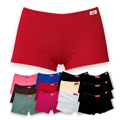 Boxer largo de algodón liso surtido dama D&R paquete de 6