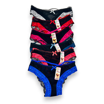 Bikini con encaje surtido unitalla dama #B27 Mary Paquete de 6
