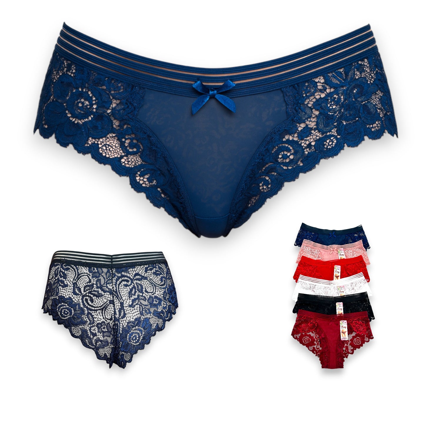 Bikini con encaje surtido unitalla dama #B5 Mary Paquete de 6