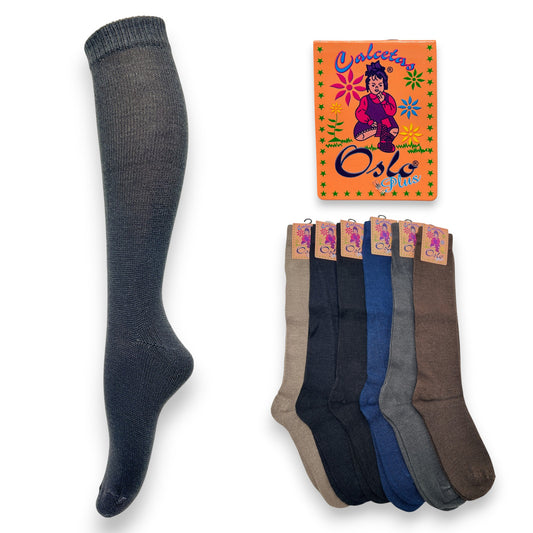 Calceta corta lisa surtida para señora unitalla Oslo paquete de 6