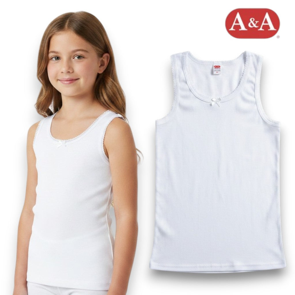 Camiseta inter con vies blanco niña AYA