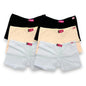 Boxer largo de algodón liso surtido dama D&R paquete de 6