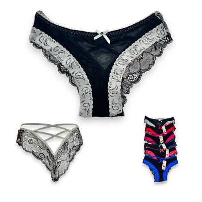 Bikini con encaje surtido unitalla dama #B27 Mary Paquete de 6
