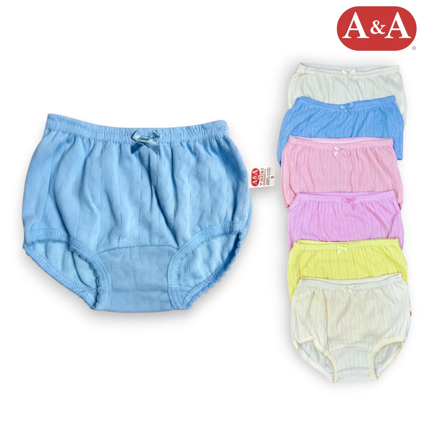 Pantaleta rombos de color surtida infantil niña AYA paquete de 6