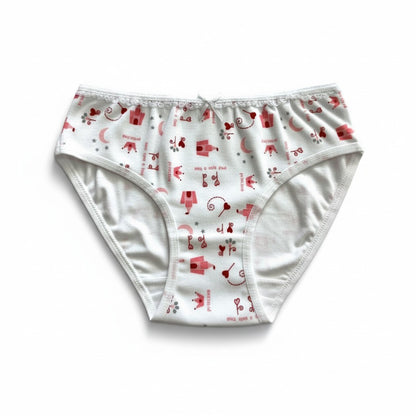 Bikini con estampado castillos y detalle de encaje niña #1276 Cylyo