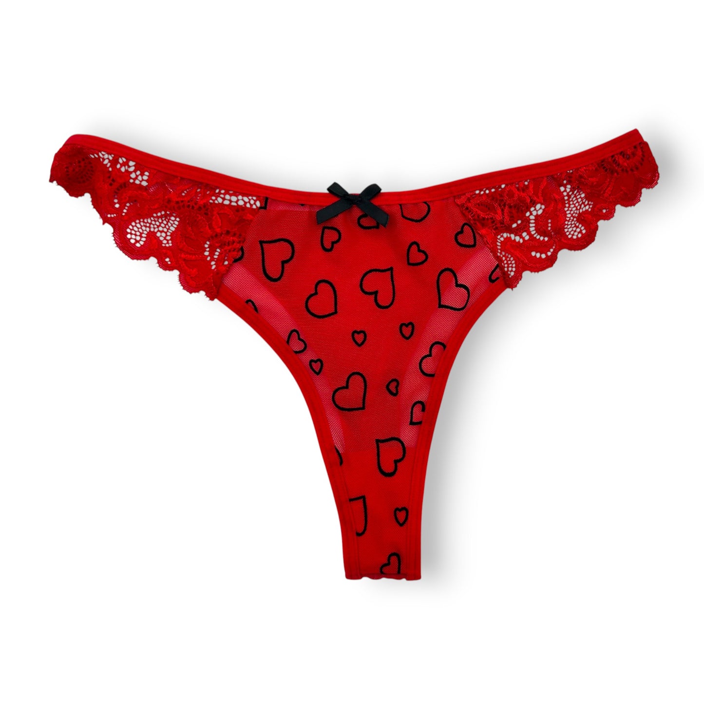 Tanga estampada con encaje surtida unitalla dama #T42 Mary Paquete de 6