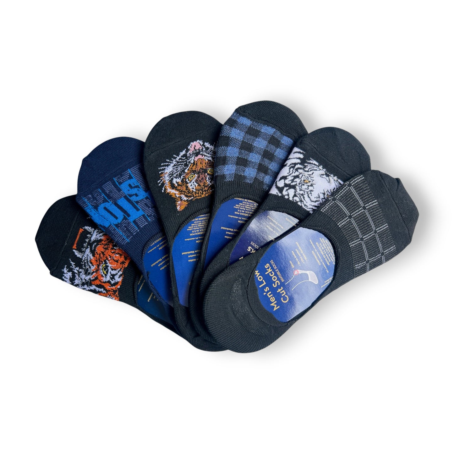 Protectopie de algodón estampado unitalla Caballero Doobalo paquete de 6