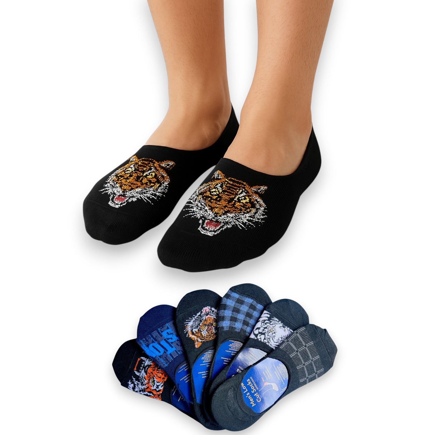 Protectopie de algodón estampado unitalla Caballero Doobalo paquete de 6