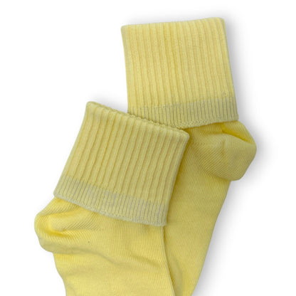 Tobillera lisa de algodón infantil surtida #102-133 Pekes paquete de 6