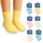 Tobillera lisa de algodón infantil surtida #102-133 Pekes paquete de 6