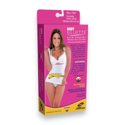 Faja camiseta senos libres tirante ancho #1900 Body Siluette