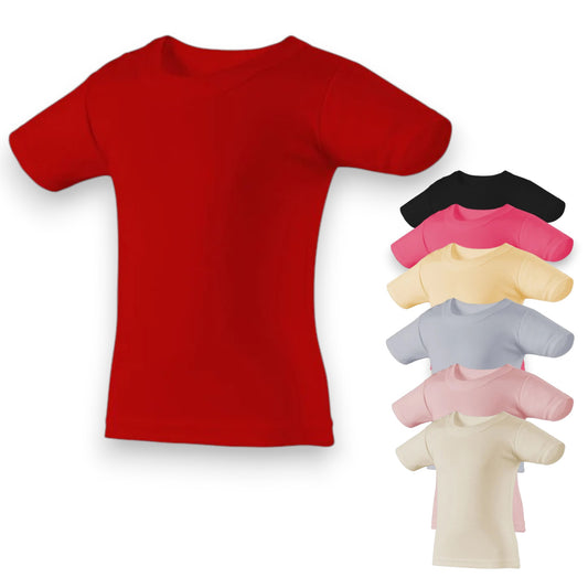 Playera ramoncito cuello redondo manga corta colores infantil unisex