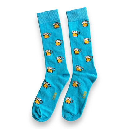 Calcetines de algodón coloridos estampados leka caballero paquete de 6