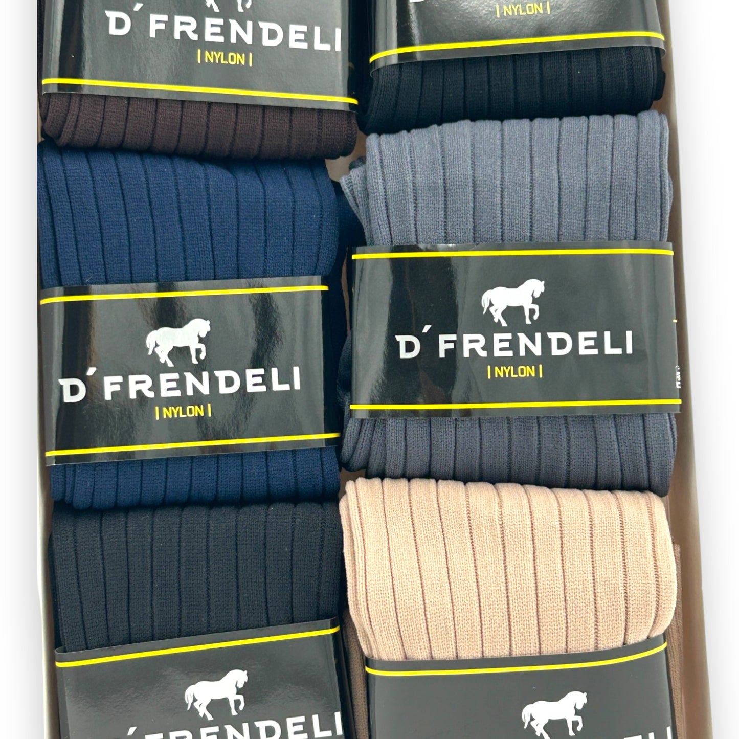 Calcetines de nylon canale sin costura unitalla caballero Dfrendeli paquete de 6