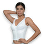 Brasier peto largo con broche frontal y encaje dama #2002 Leyda Fem