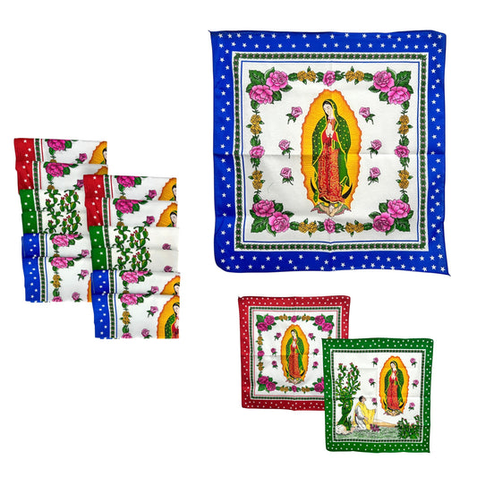 Paliacates de algodón virgen de guadalupe paquete de 12