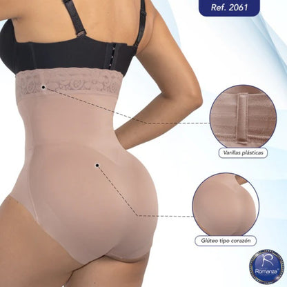 Faja colombiana body strapless con encaje #2061 Romanza