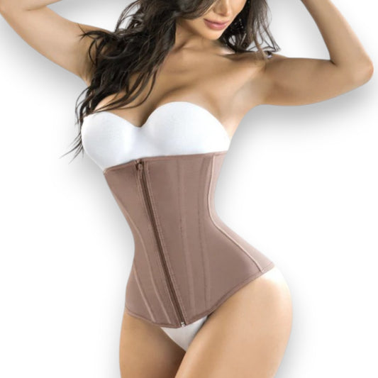 Cinturilla colombiana varillas zipper frontal y broches #3302 Romanza