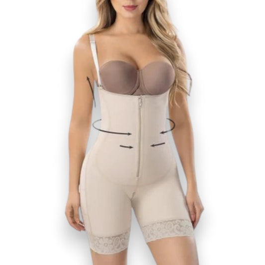 Faja colombiana short senos libres con zipper #3088 Romanza
