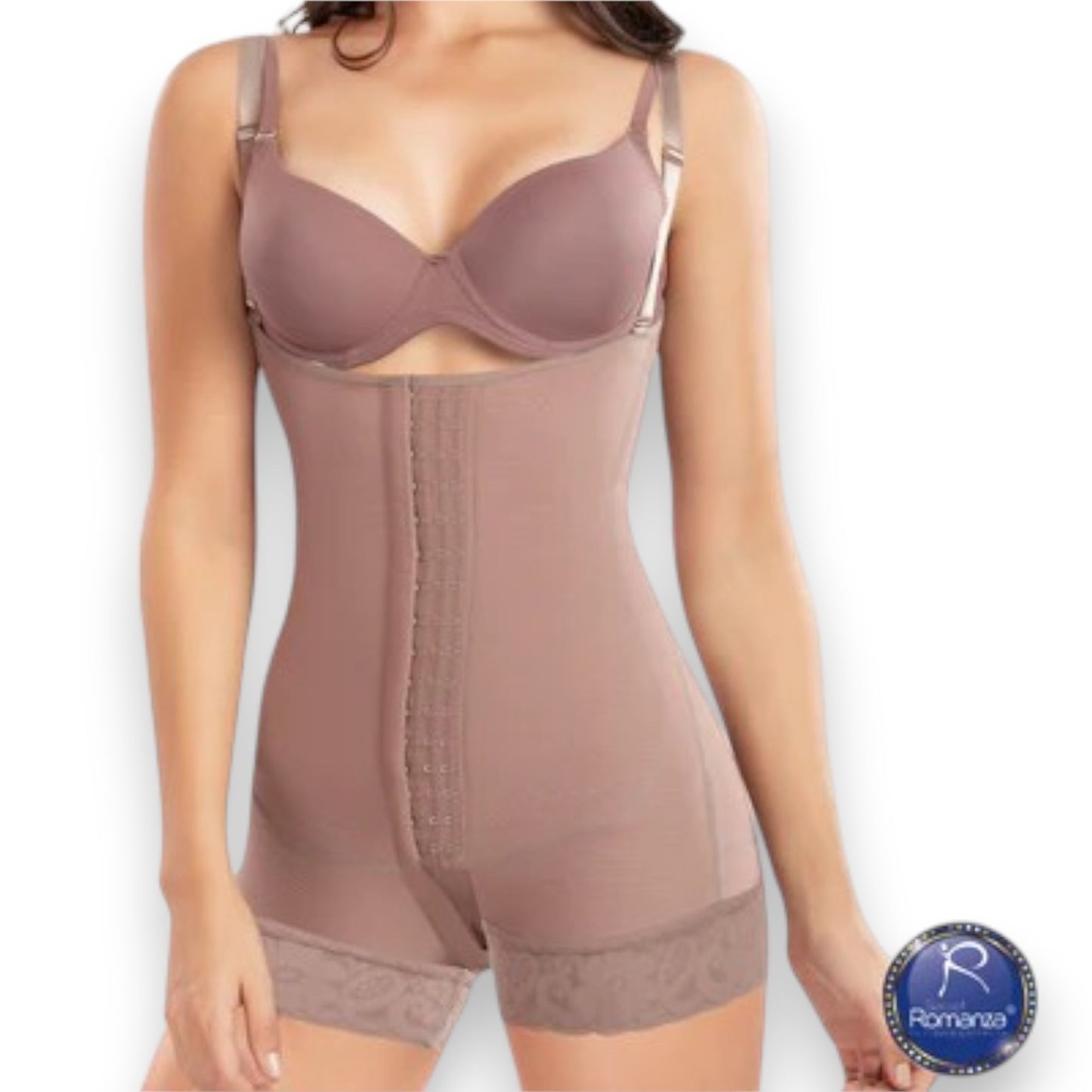 Faja colombiana cachetero senos libres con broches #3176 Romanza