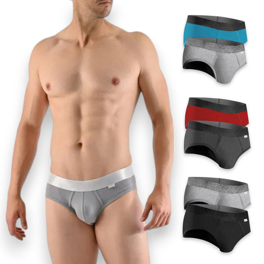 Brief bikini liso de algodón surtido caballero Zaga paquete de 2